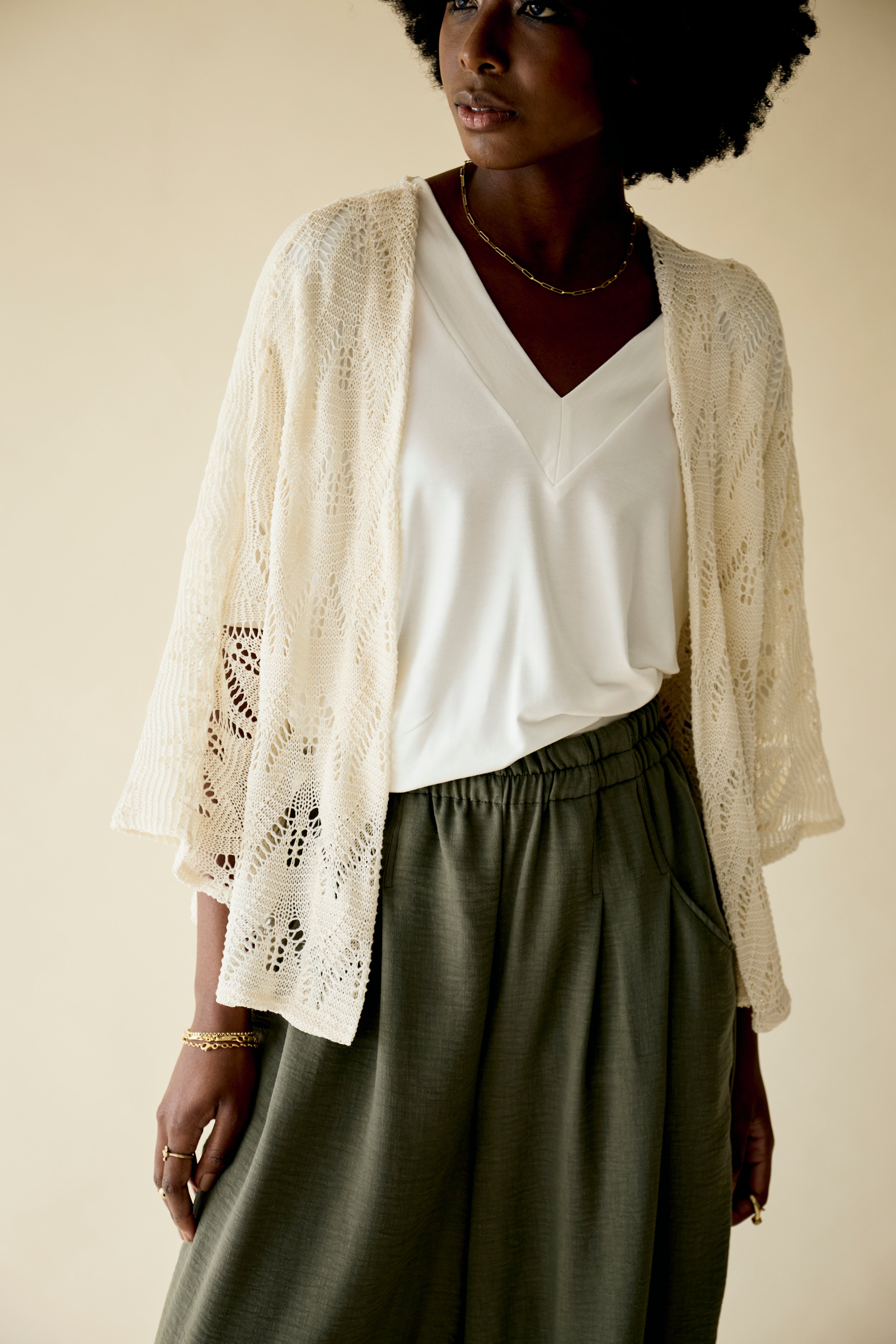 Crochet Short Kimono