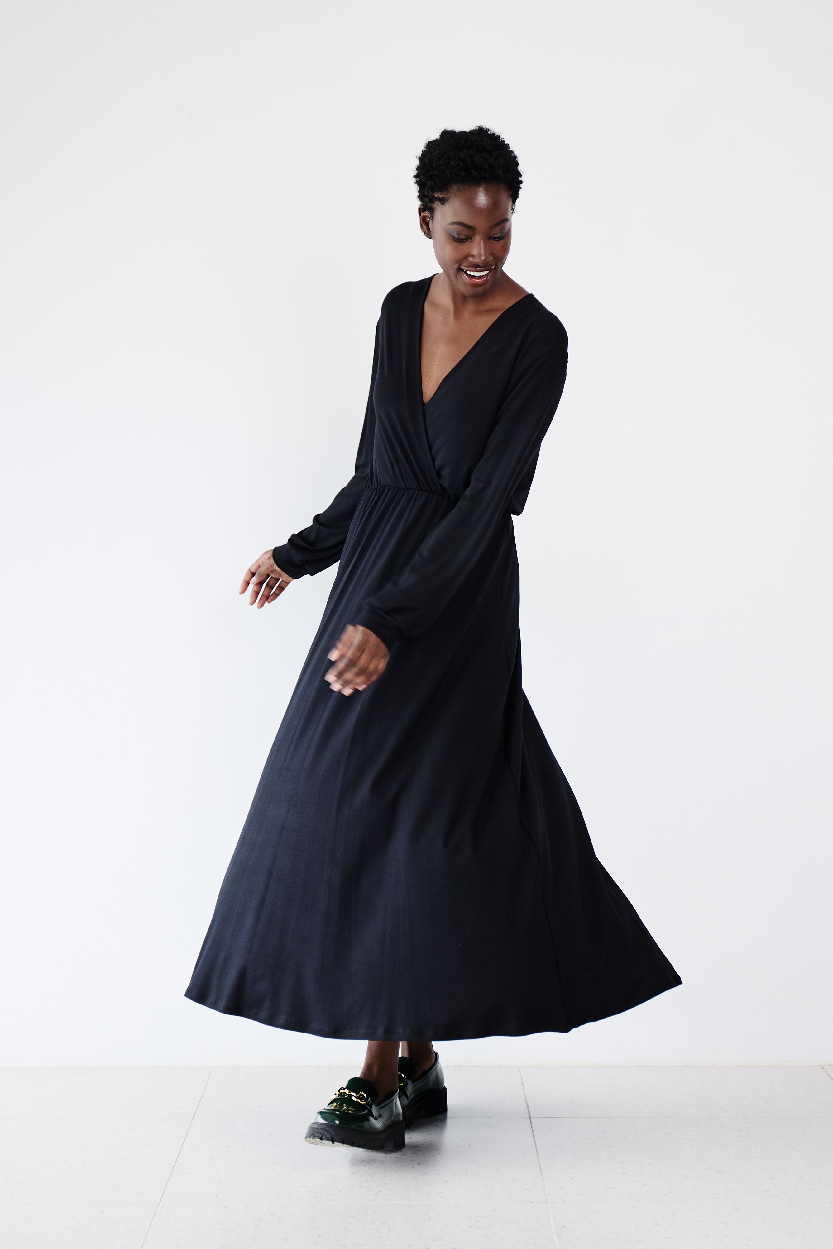 Wendy Wrap Dress Black