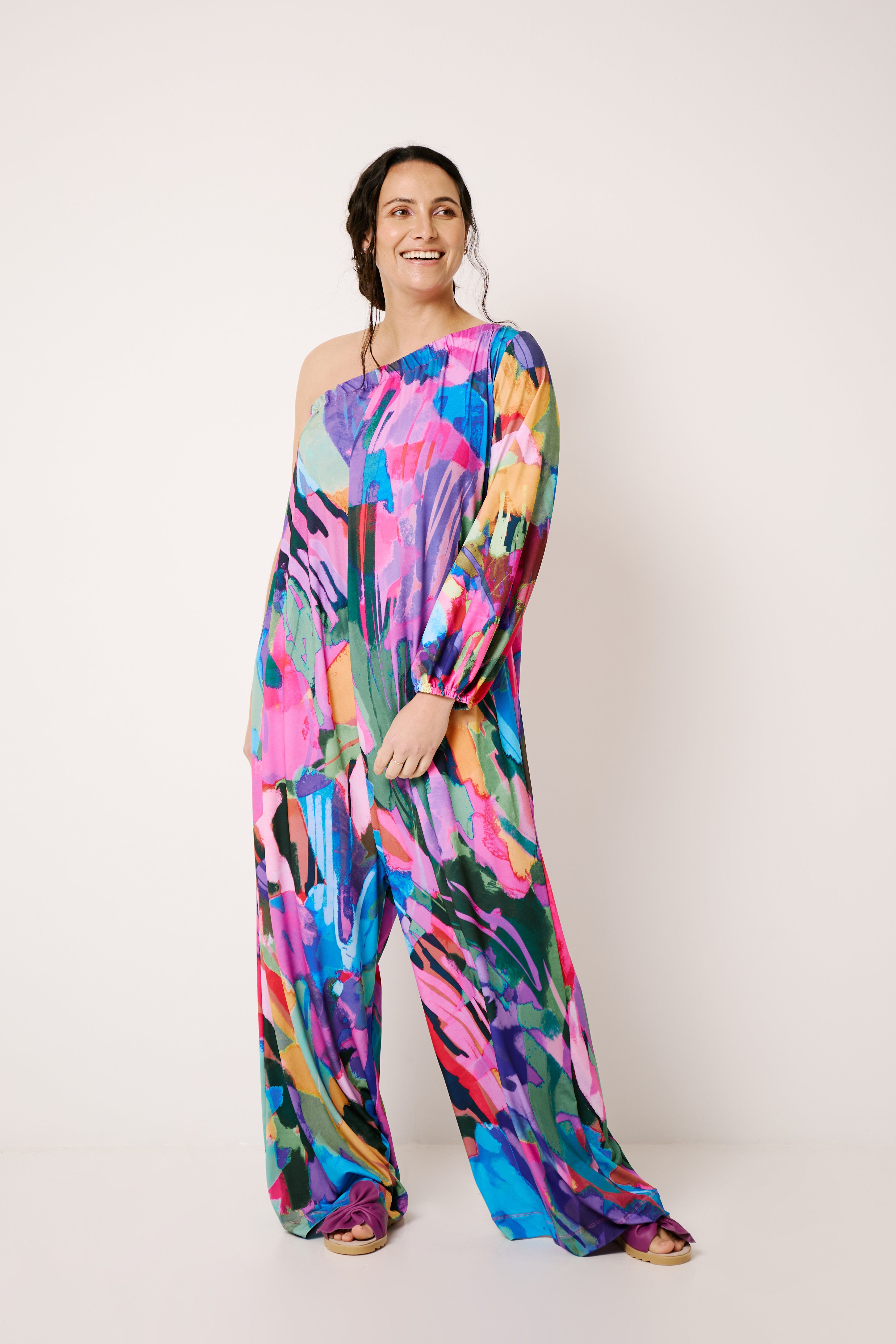 Alexa Jumpsuit Painted Abstract