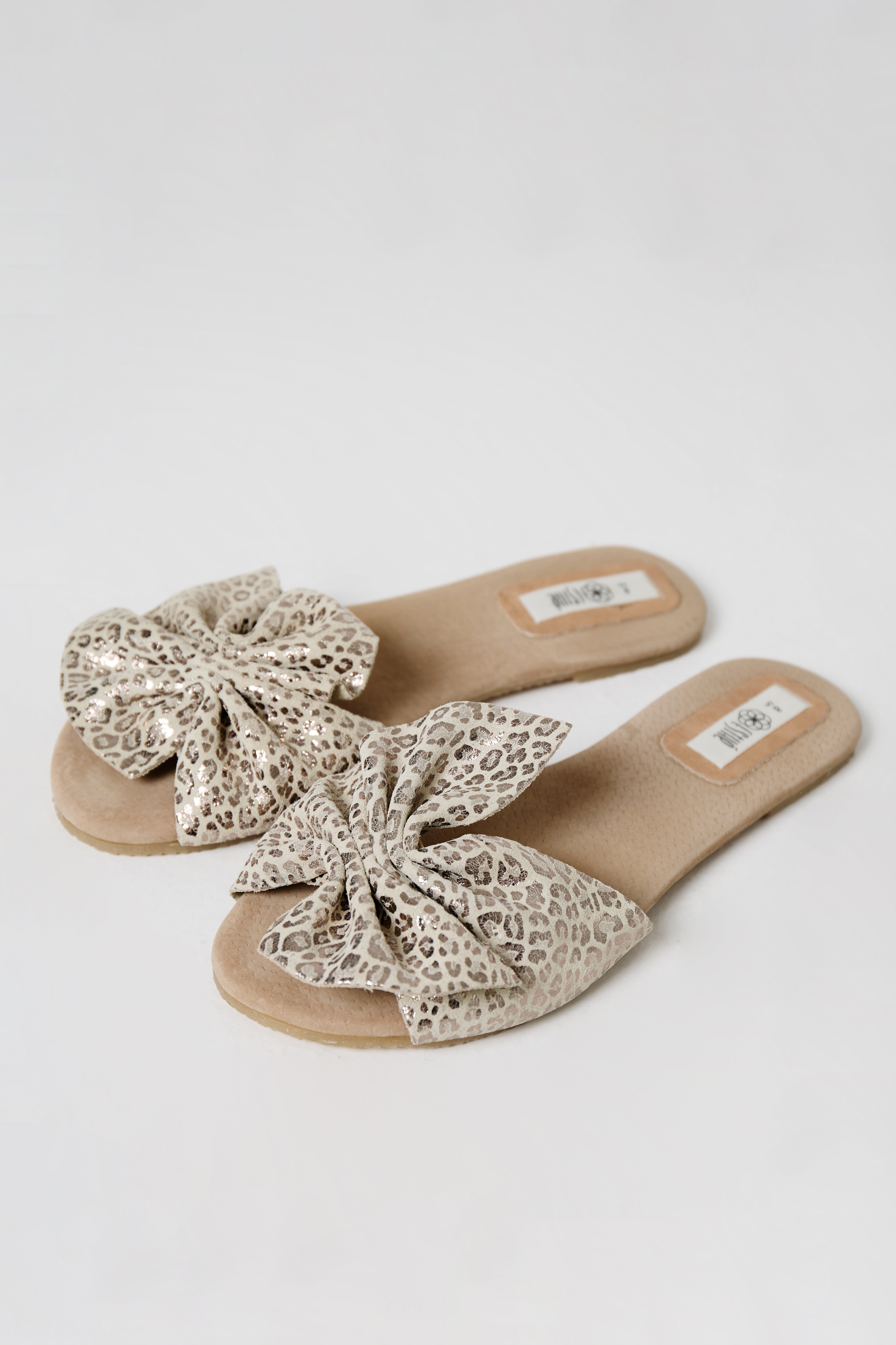 Bow Slip On Animal Gold