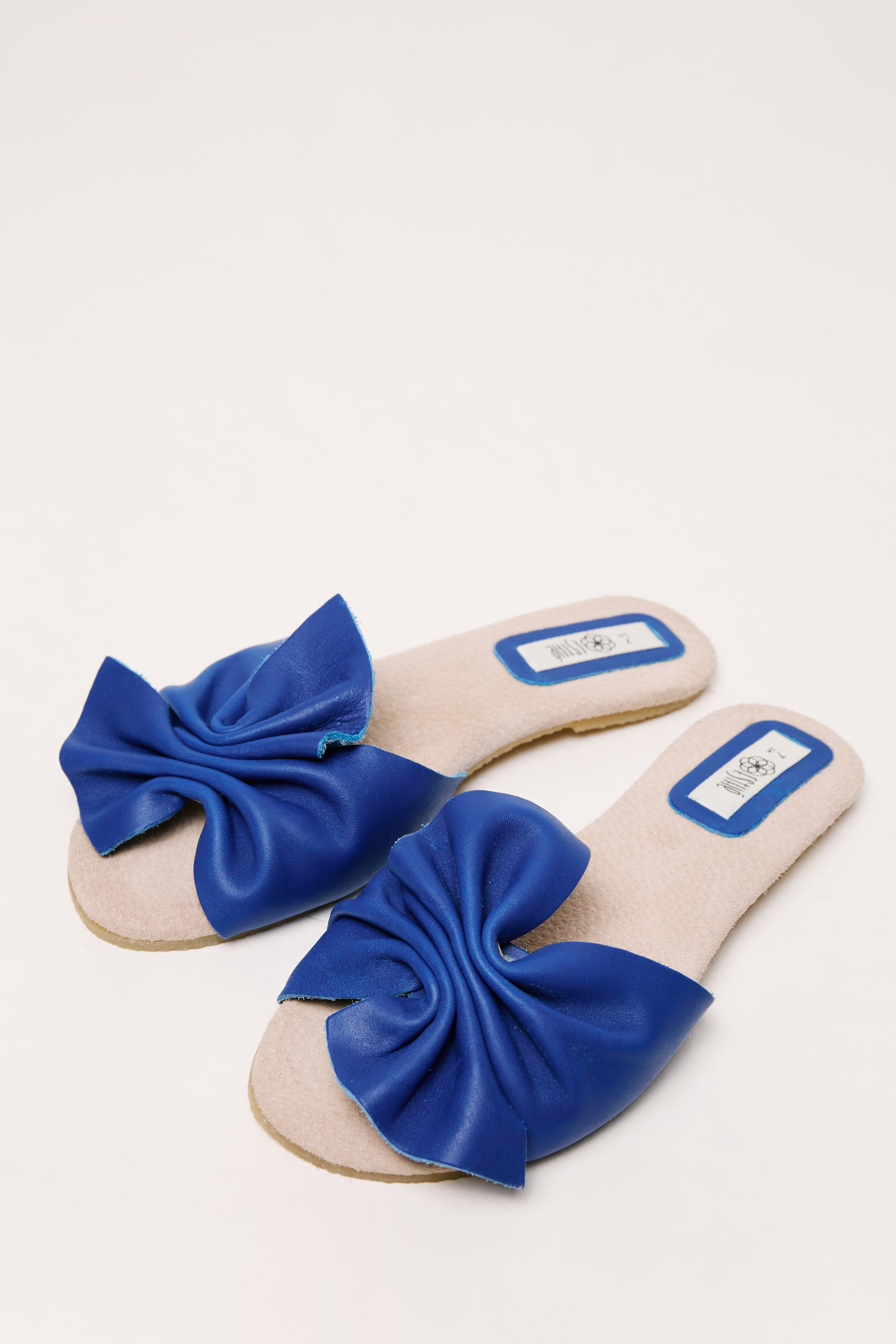 Bow Slip On Cobalt Blue