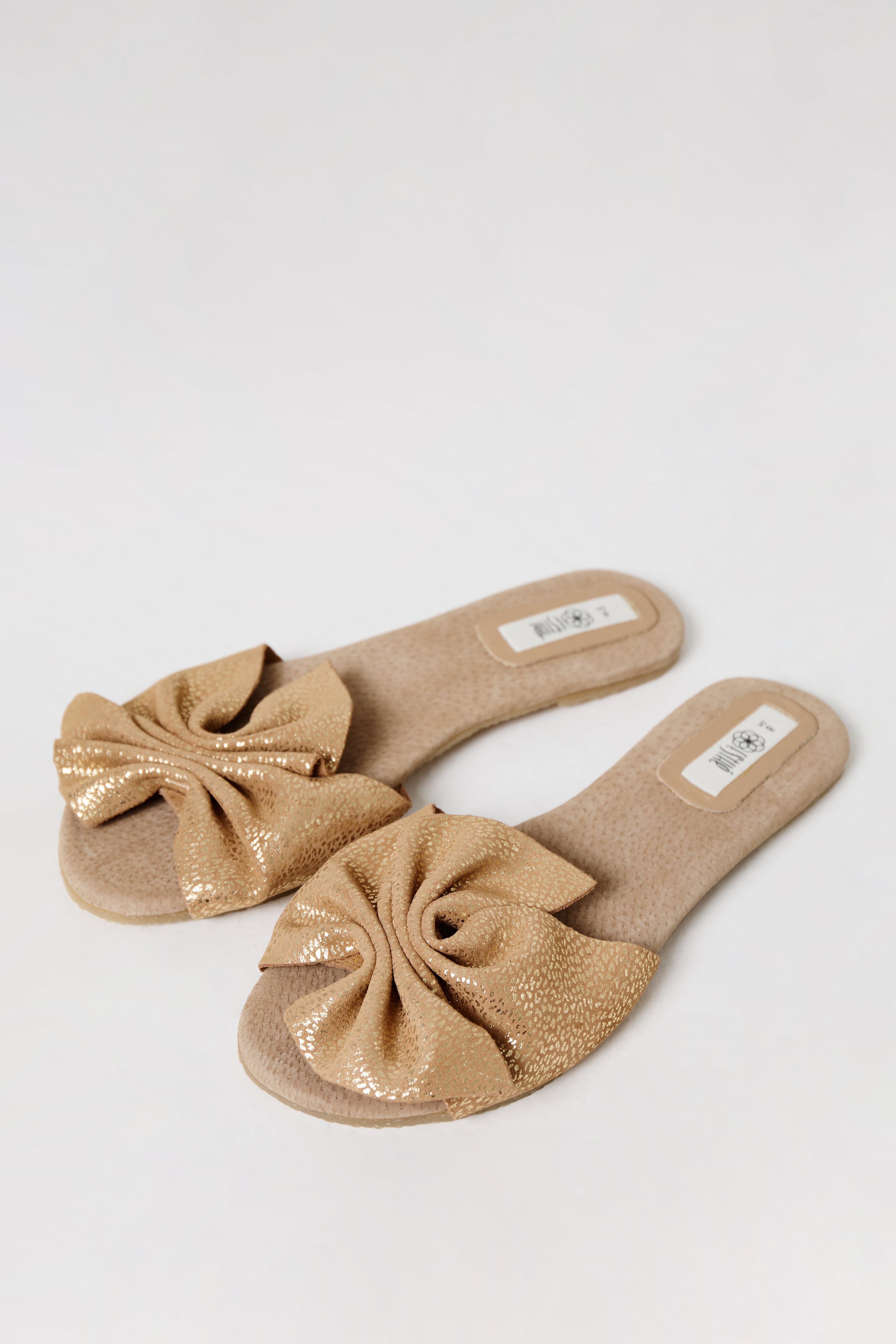 Bow Slip On Animal Gold