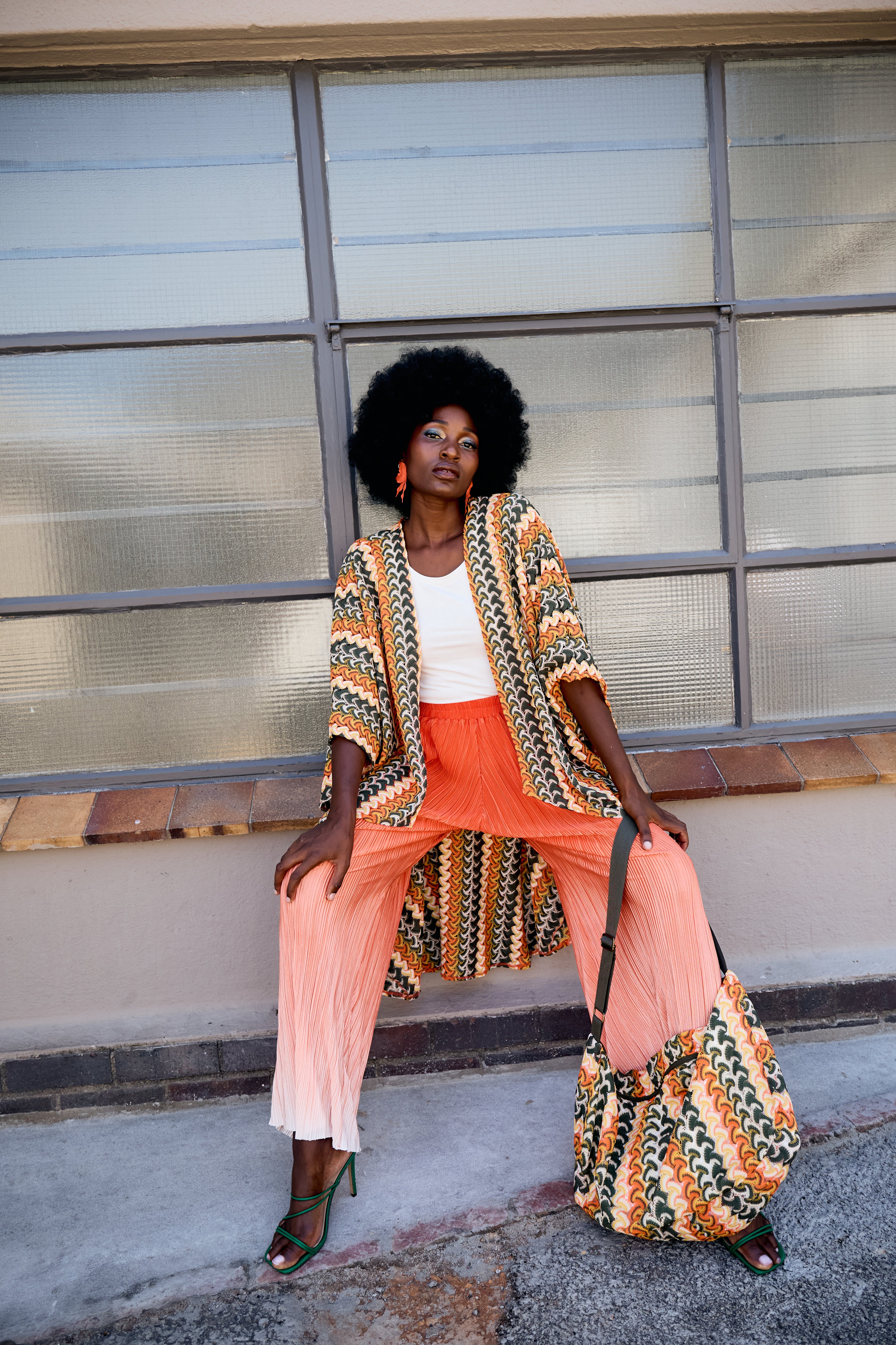 Slouch Bag Multi Olive Crochet