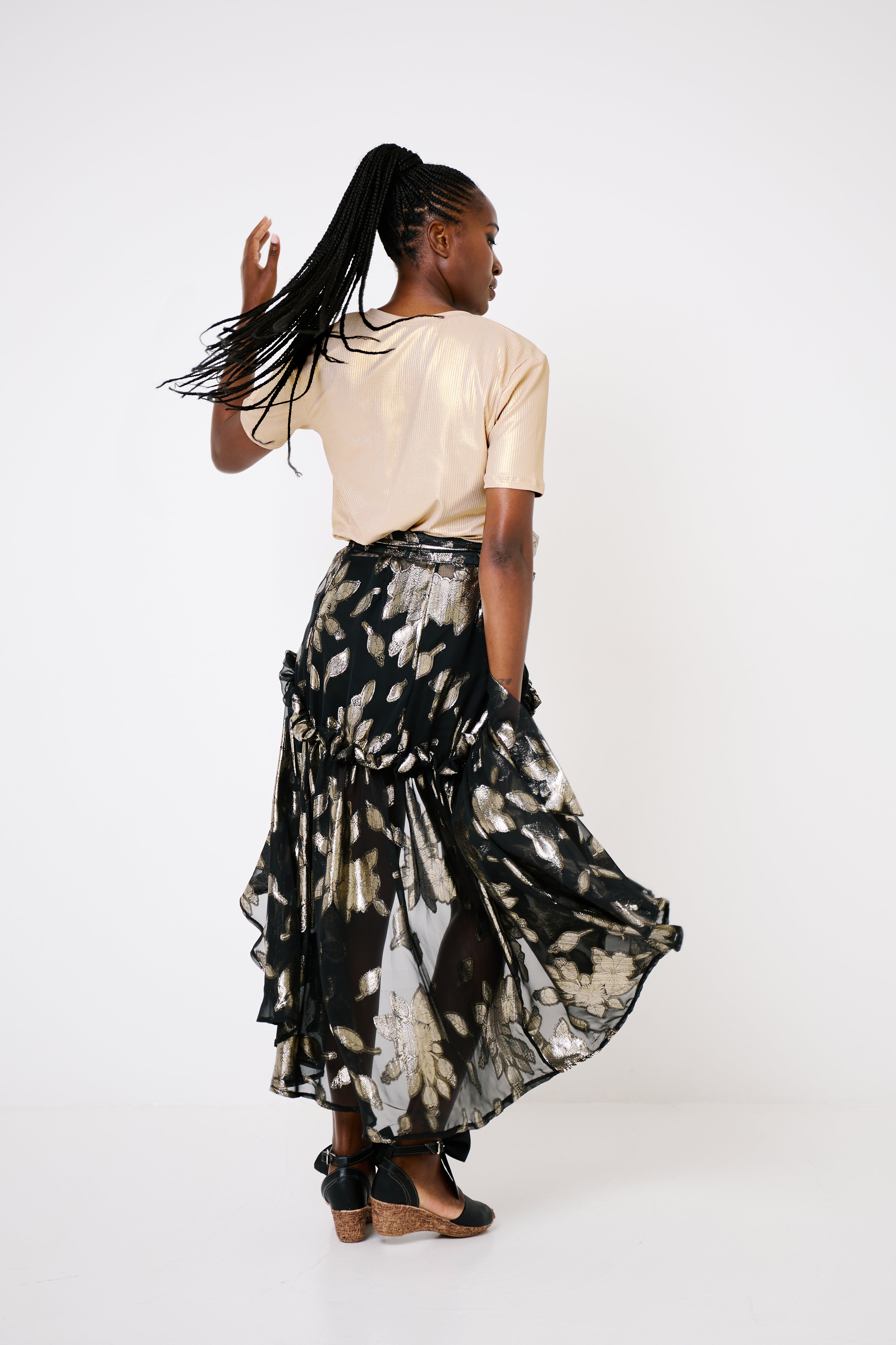 Wrap Skirt Gold Dahlia