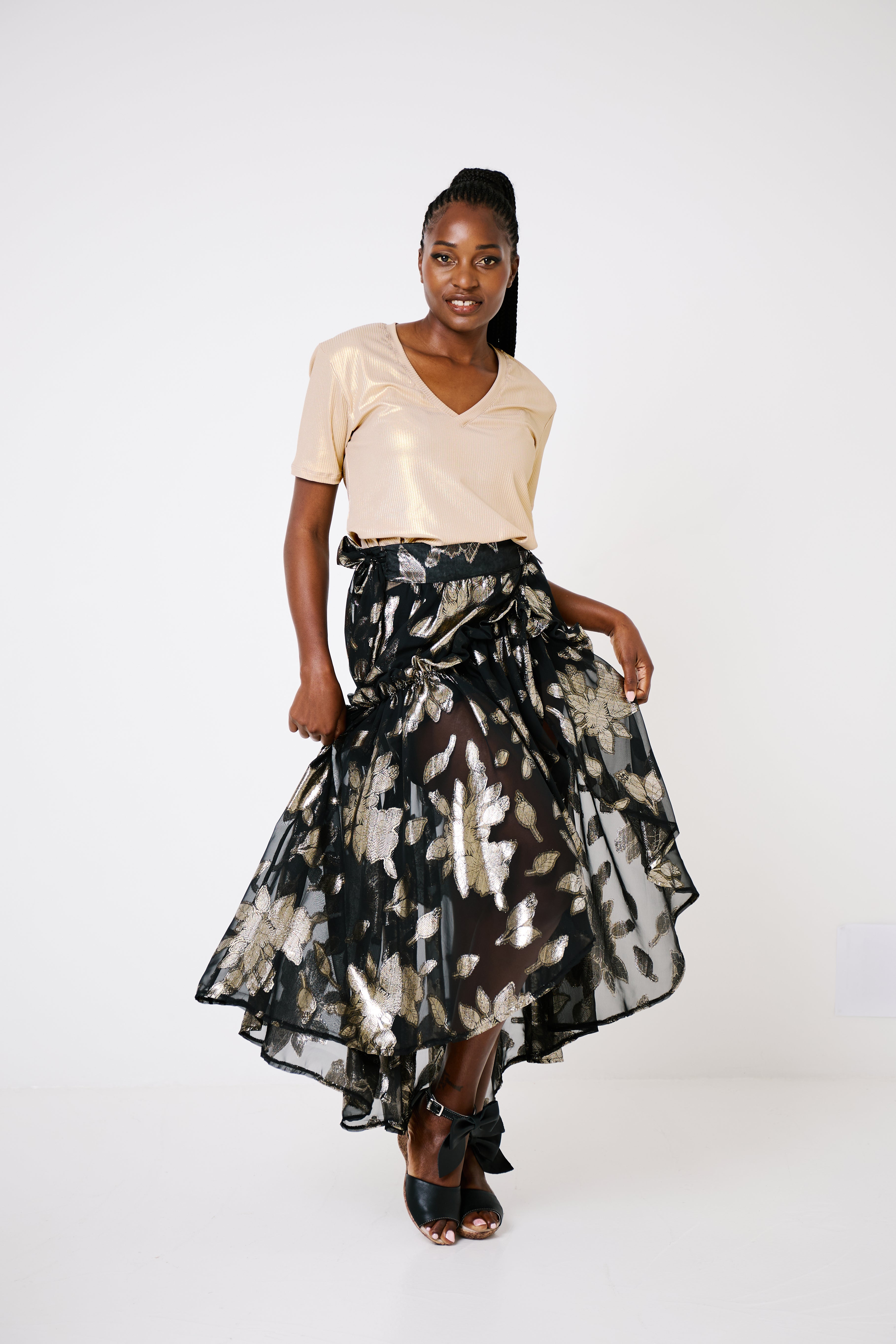 Wrap Skirt Gold Dahlia