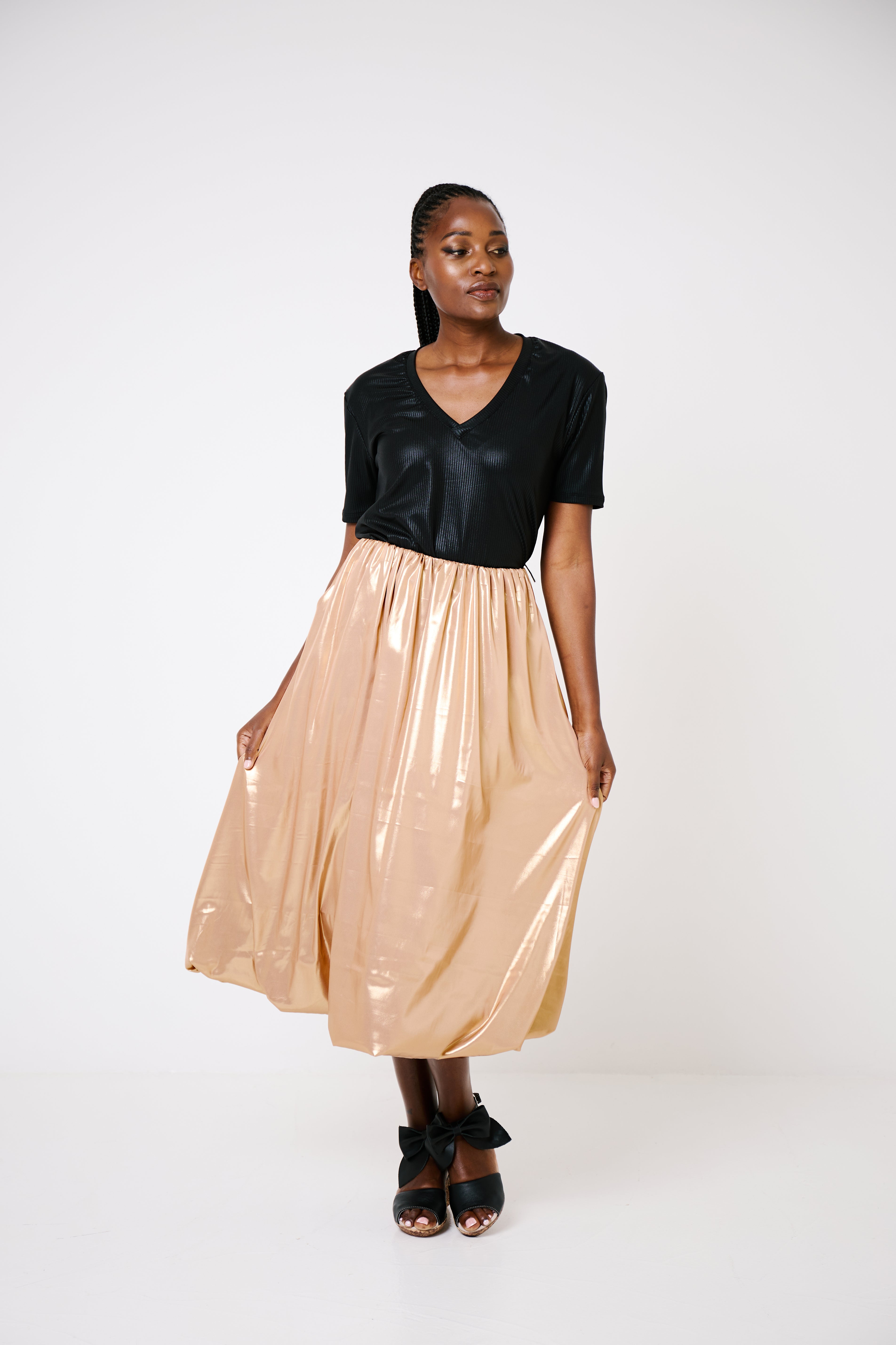 Bubble Skirt Gold Foil