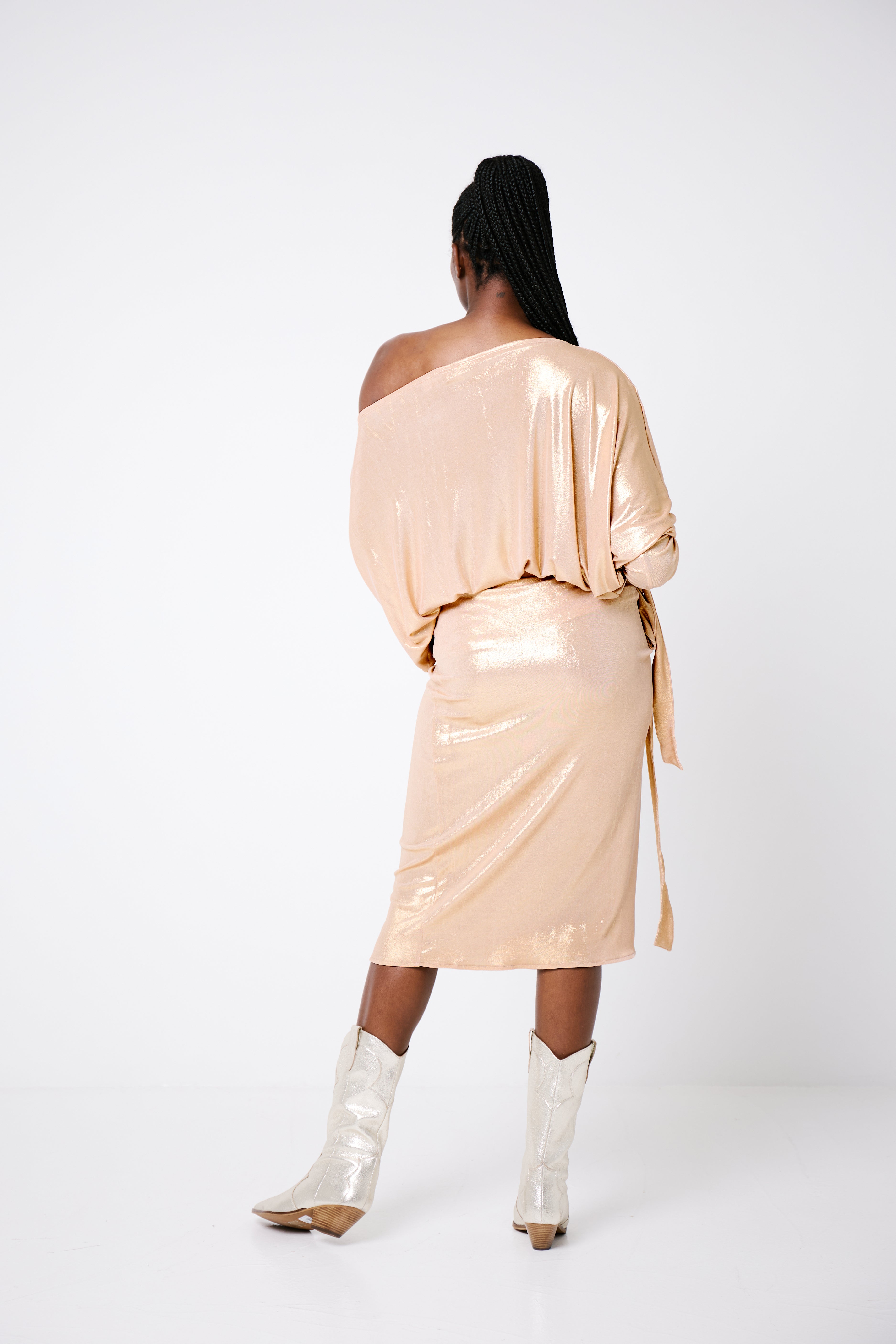 Multi Wrap Skirt Gold Shimmer