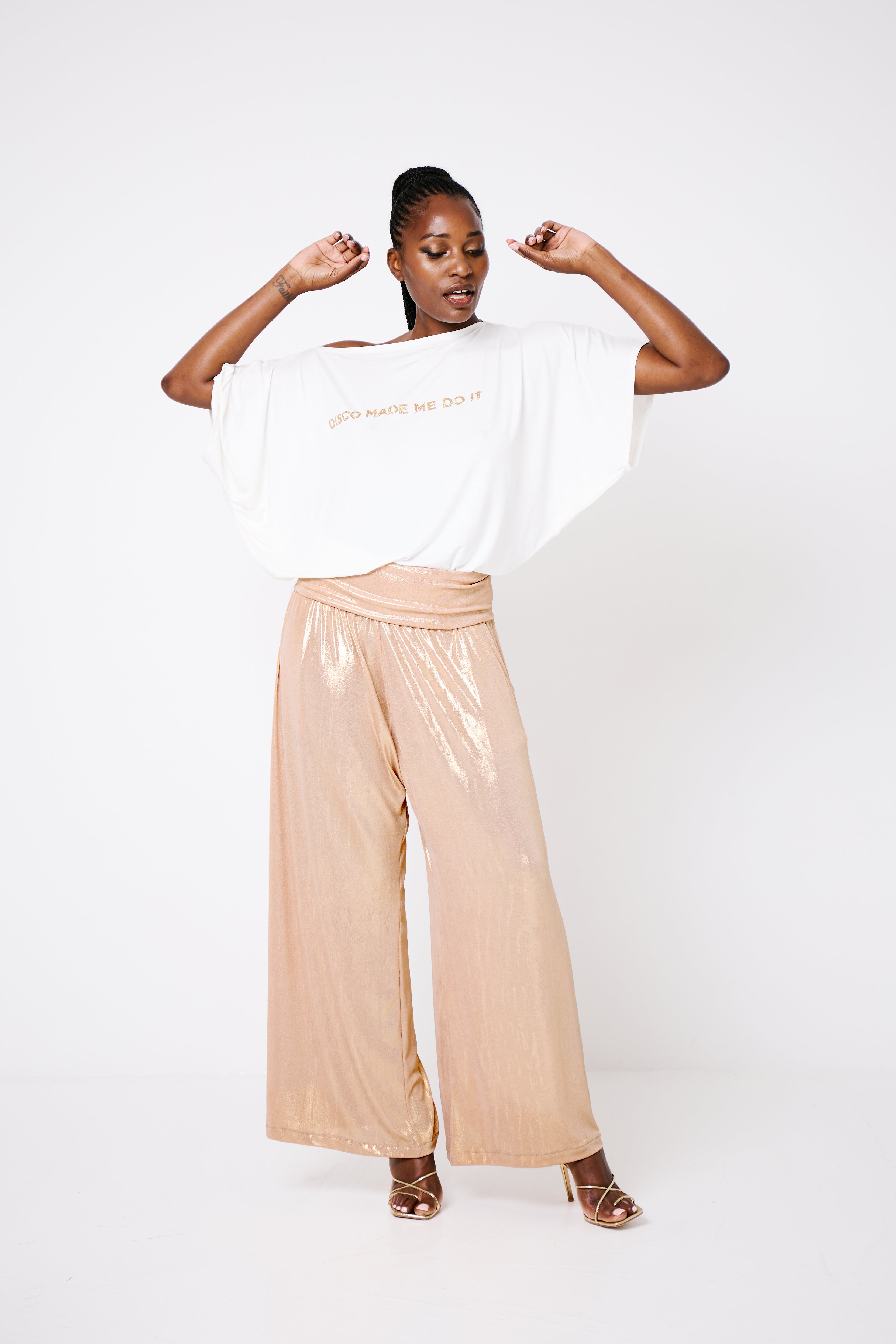 Hayley Wide Leg Gold