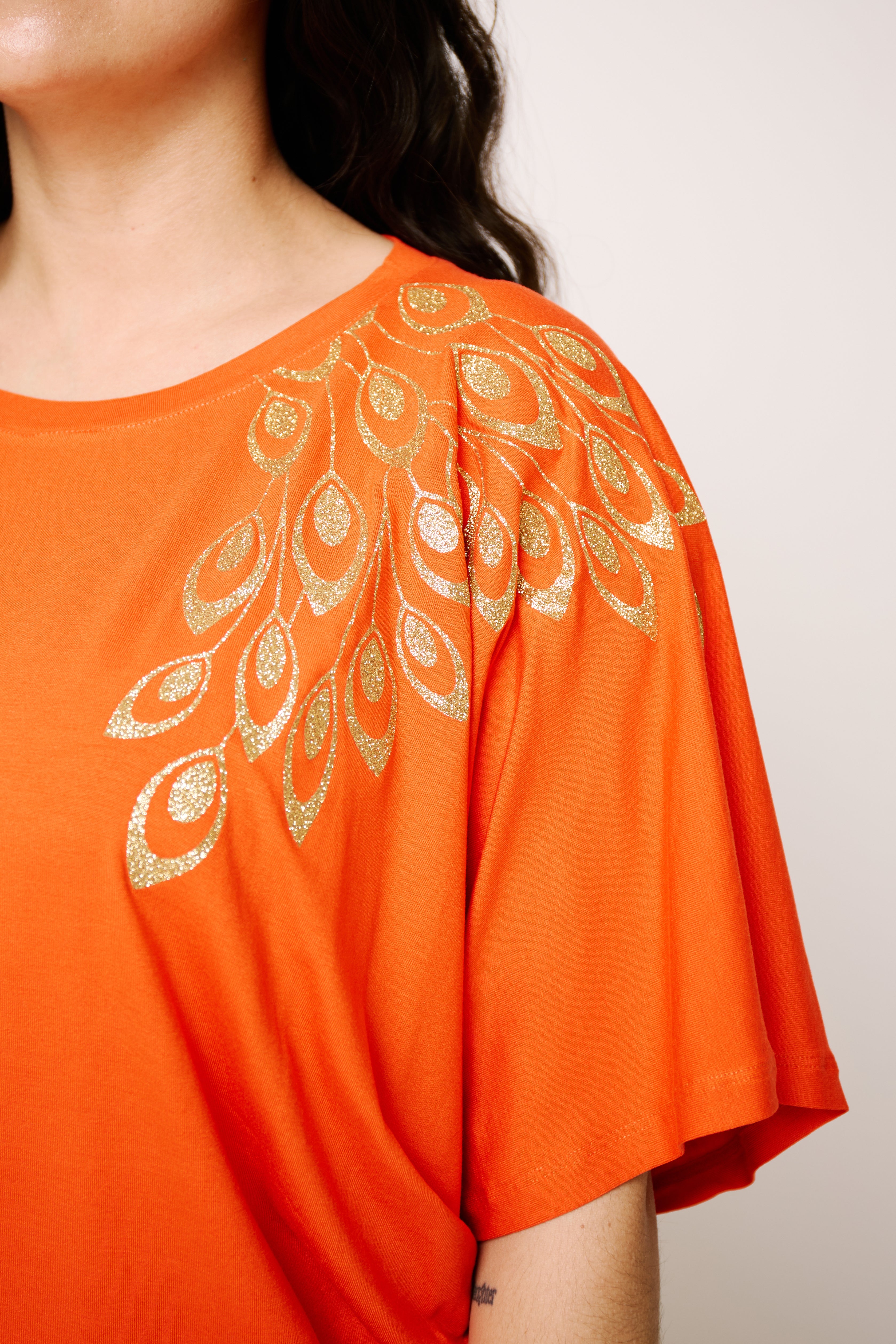 Peacock Tee Orange