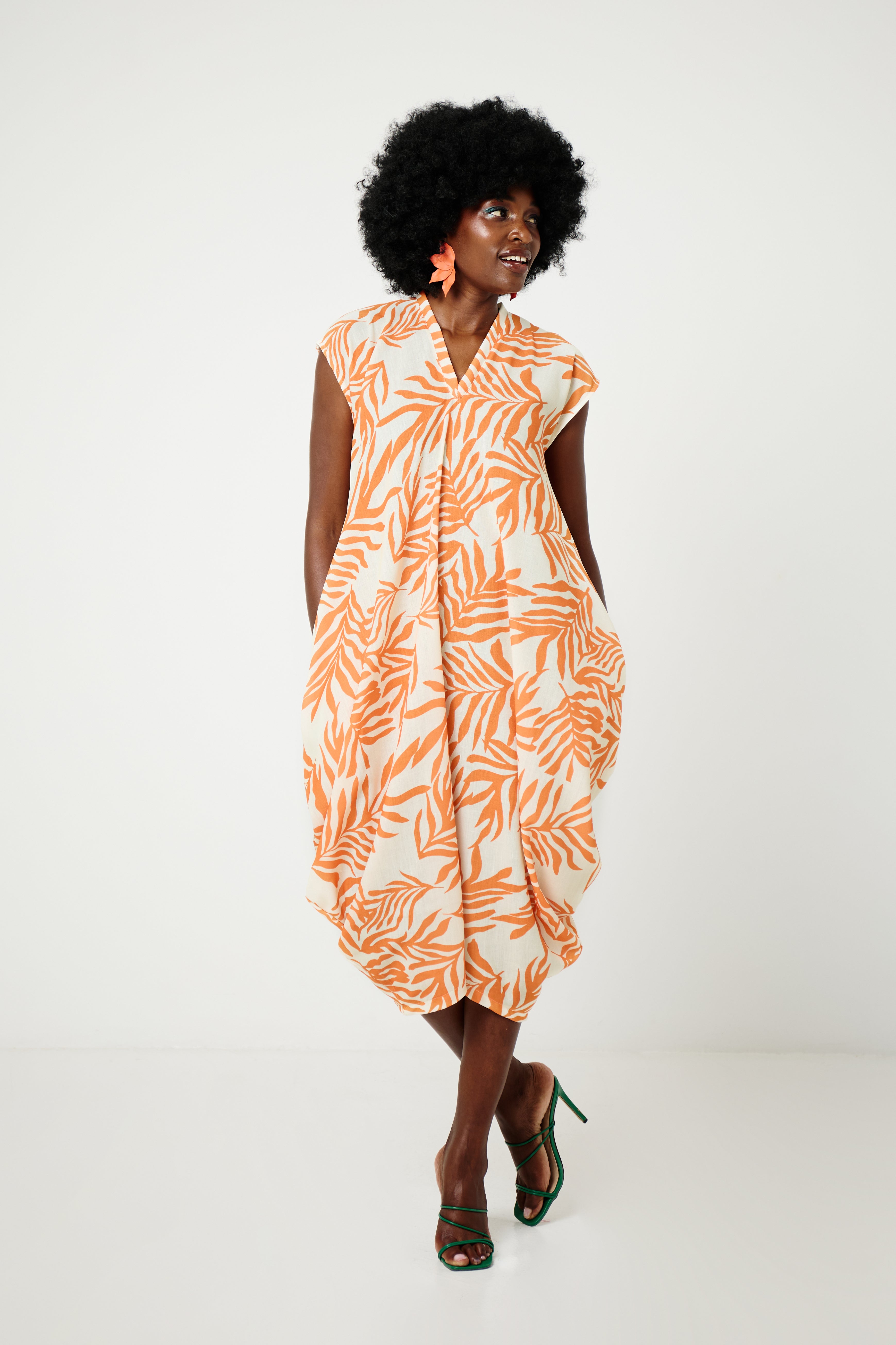 Sarah Dress Sunset Palm